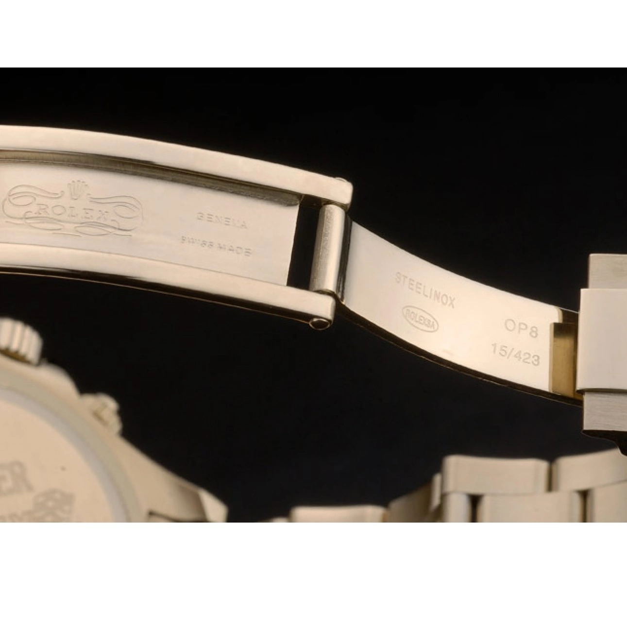 MiroTime 0719 Rolex Daytona Cosmograph Rainbow Crystals Bezel Rose Gold Strap Black Dial 80251